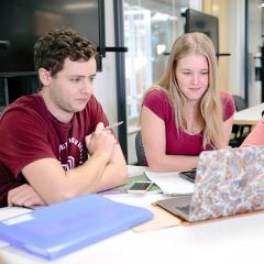 Students in study room