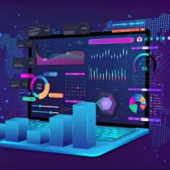 graph visualisations on a laptop