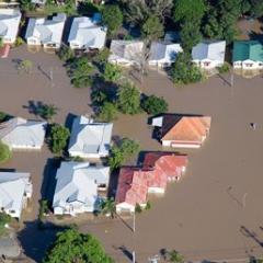 Flooded houses