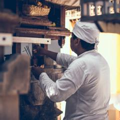 Man in a restaurant