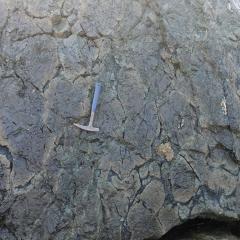 Granite rock with mining hammer
